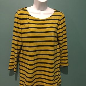 🛍️ Old Navy Yellow & Black Striped Long Sleeve Tunic/T shirt,  S/M